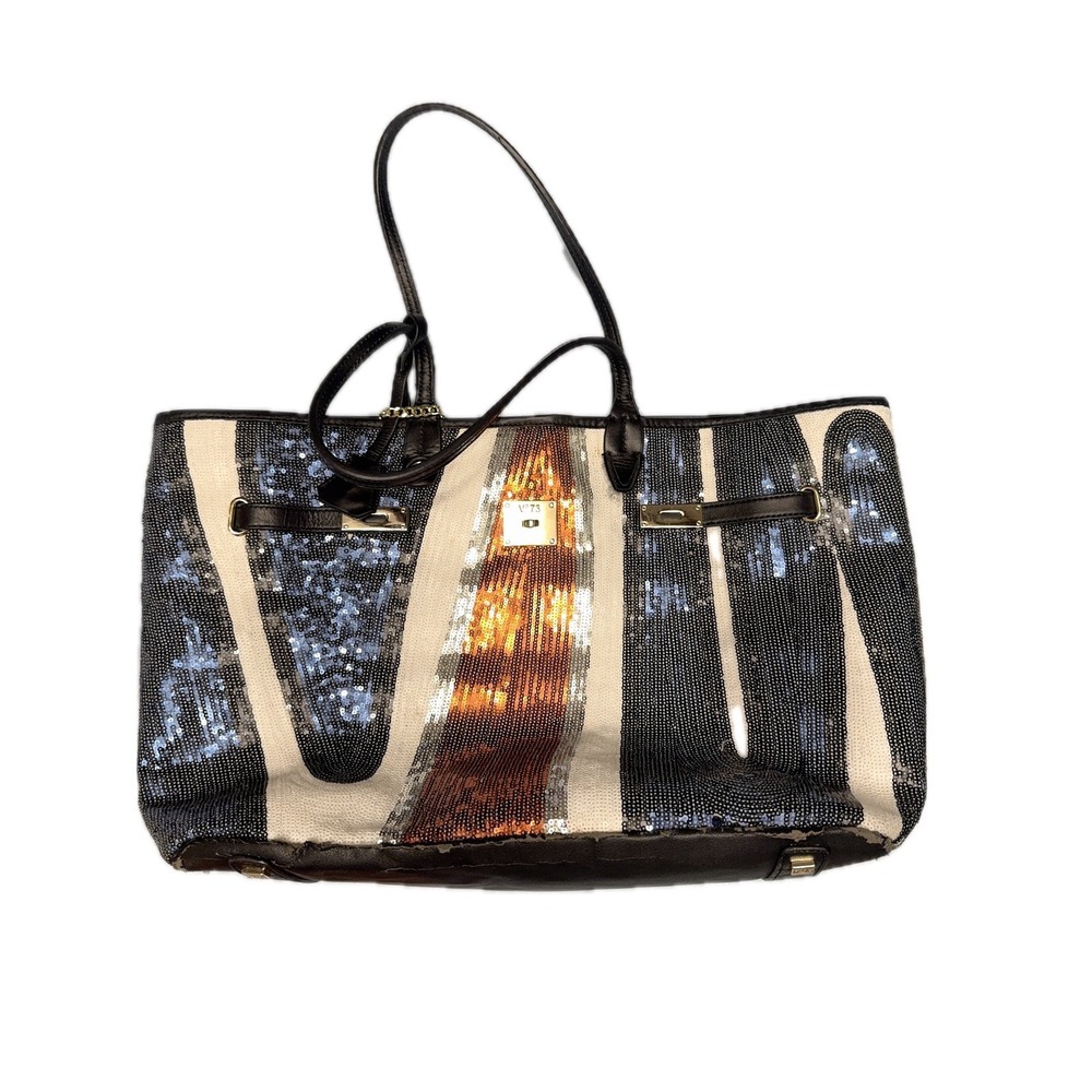 V°73 Sequin Embellished Tote Bag Purse‎ Handbag Designer Glam Party